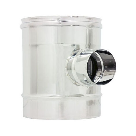 Raccordo inox a t braga mf da 250mm codino ridotto m 80mm aisi 304