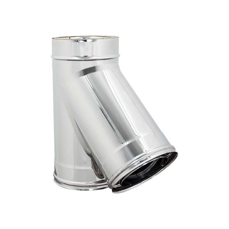 Raccordo Inox A Y Braga A 135 Doppia Parete Di 100 De 150 Mm