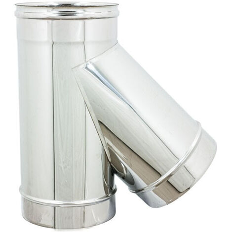 Raccordo inox a y braga a 135° mf da 80mm codino m aisi 304
