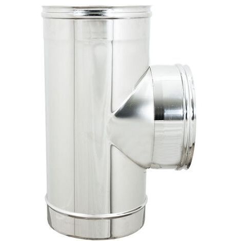 Raccordo inox t 90° diametro 80 ff 304l - zinco calabria