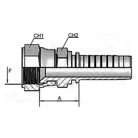 Raccordo JIS femmina dritto M14x1,5 - tubo 1/4"