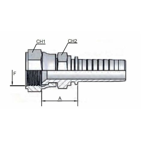 Raccordo JIS femmina dritto M22x1,5 - tubo 1/2"