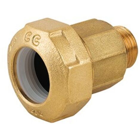 RACCORDO MASCHIO RIDOTTO IN OTTONE PER TUBO PE 1/2 x 25