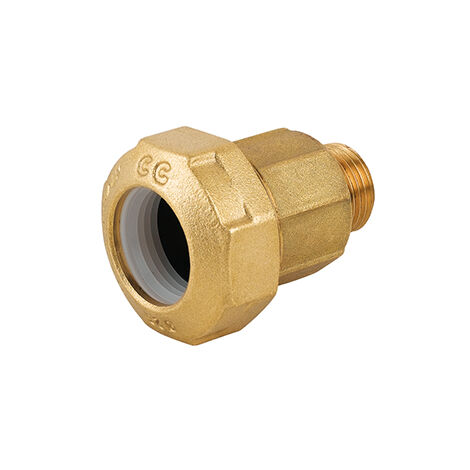 Raccordo maschio ridotto in ottone per tubo pe 3/4 x 32CAVAL