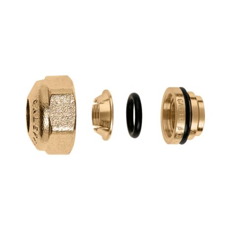 Raccordo meccanico, monoblocco, per tubi in rame ottone e acciaio 23 p. 1,5 - Ø 14 Caleffi 347014 23 p.1,5 - Ø 14