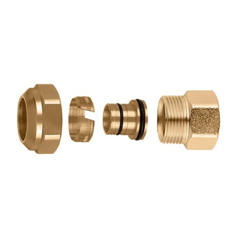Raccordo meccanico per multistrato completo di raccordo M-F. 3/4"F - Ø 25x2,5 DARCAL Caleffi 680285  3/4" F - Ø 25x2,5