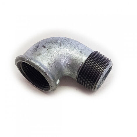 Raccordo mf 1''+1/2'' gomito zincato curva di ghisa malleabile