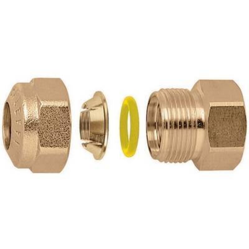 Raccordo Maschio Nipplo Per Tubo Rame 12x1/2, Filettatura Maschia, Per Impianti Idraulici - 2