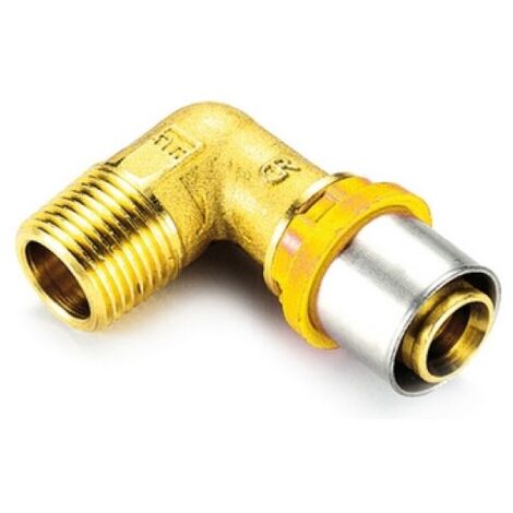 RACCORDO PER GAS CURVO MASCHIO 16 x 1/2&quot