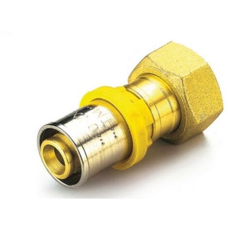 RACCORDO PER GAS DIRITTO CON GIRELLO E GUARNIZIONE PIANA 20 x 1/2&quot