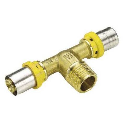 Raccordo per gas tee maschio  20 x 3/4 x 20 TIEMME