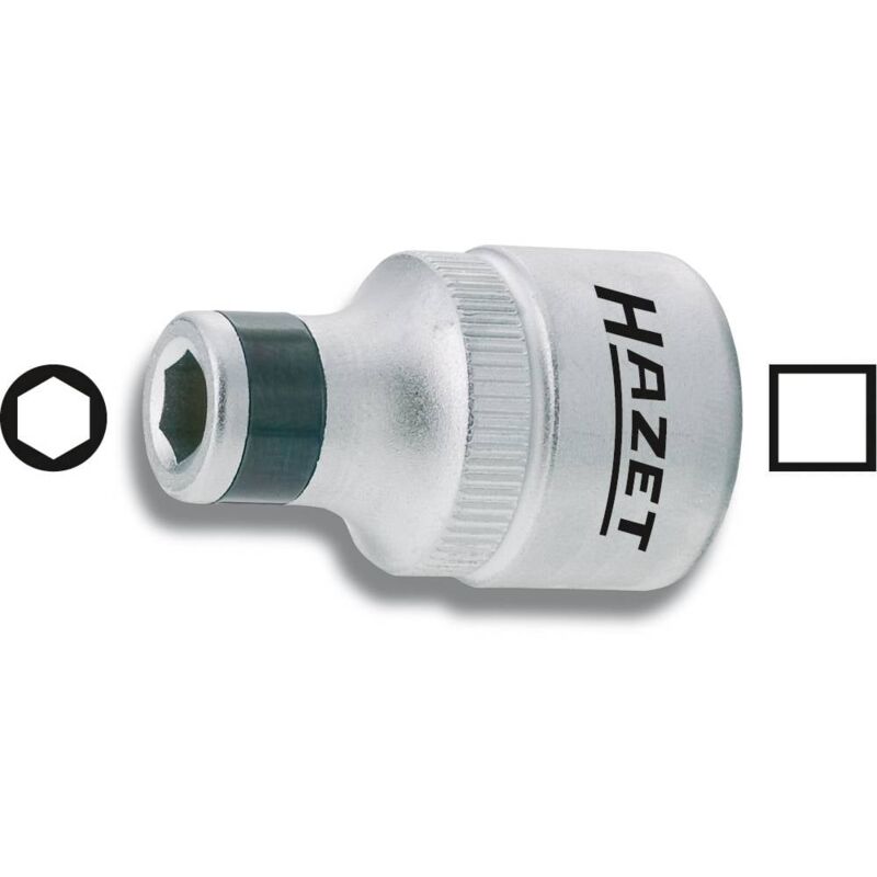 Image of Raccordo per inserti Impronta (cacciavite) 1/2 (12.5 mm) Forza 1/4 (6.3 mm) 35 mm Hazet Hazet 2250-4