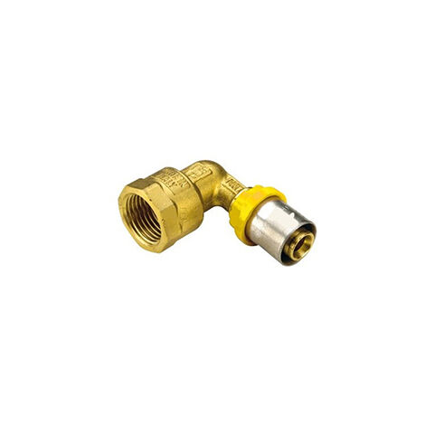 RACCORDO PER MULTISTRATO GAS CURVO FEMMINA- 32 x 1- TIEMM- pezzi 1