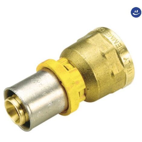 Raccordo per multistrato gas diritto femmina 20 x 1/2"