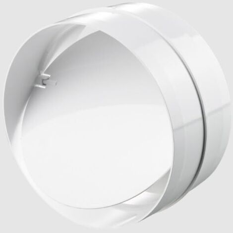 Raccordo per tubi con valvola di ritorno, 100 mm, 125 mm, 150 mm, tubo di ventilazione, tubo rotondo, connettore per tubi di ventilazione, canale in PVC, plastica (diametro 100)