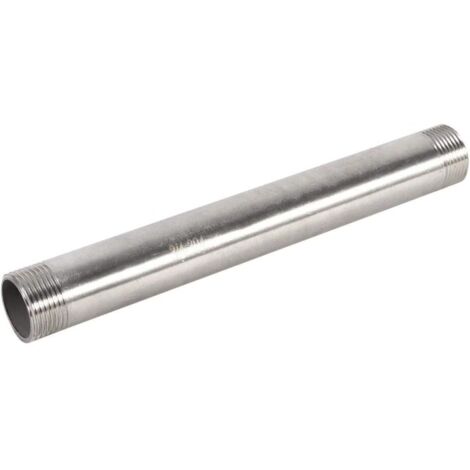 Raccordo per tubo flessibile in acciaio inossidabile, connettore per tubo filettato maschio x maschio per tubo dell'aria e tubo dell'acqua, lunghezza 200 mm/7,87 pollici