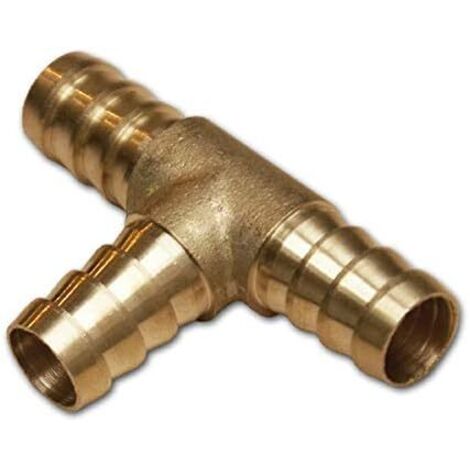 Raccordo per tubo flessibile passante a tre vie per gas/aria compressa, raccordo a innesto perfetto, 1 pz (T-word tee 10 mm 10 g)