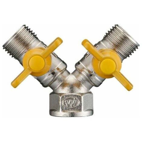 Raccordo Portagomma In Ottone 2 Vie - Diametri 4mm-20mm Per Tubazioni