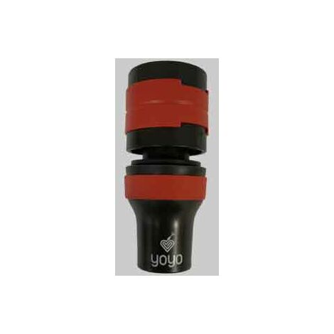 BRICODEASTORE FITT - Raccordo acquastop per tubi da giardino YOYO e IKON. Con meccanismo che impedisce fuoriuscita dell'acqua allo sganciamento dalla pistola e dal rubinetto - Rosso e Nero