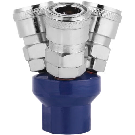 Raccordo pneumatico rapido femmina a 3 vie da 1/4" BSPT per tubo dell'aria da 12 mm