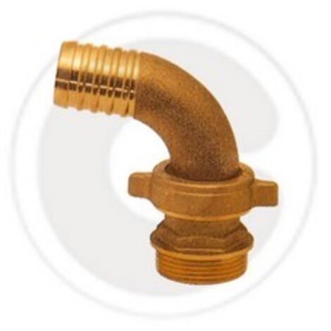 raccordo portagomma 3 pz curvo in ottone per tubi   1-1/2" x 40 mm