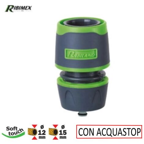 RACCORDO PORTAGOMMA CON ACQUASTOP X TUBI 12-15 MM