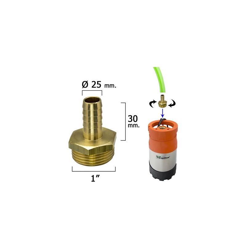 Raccordo Tubo Con Rubinetto ø 25 mm. maschio 1