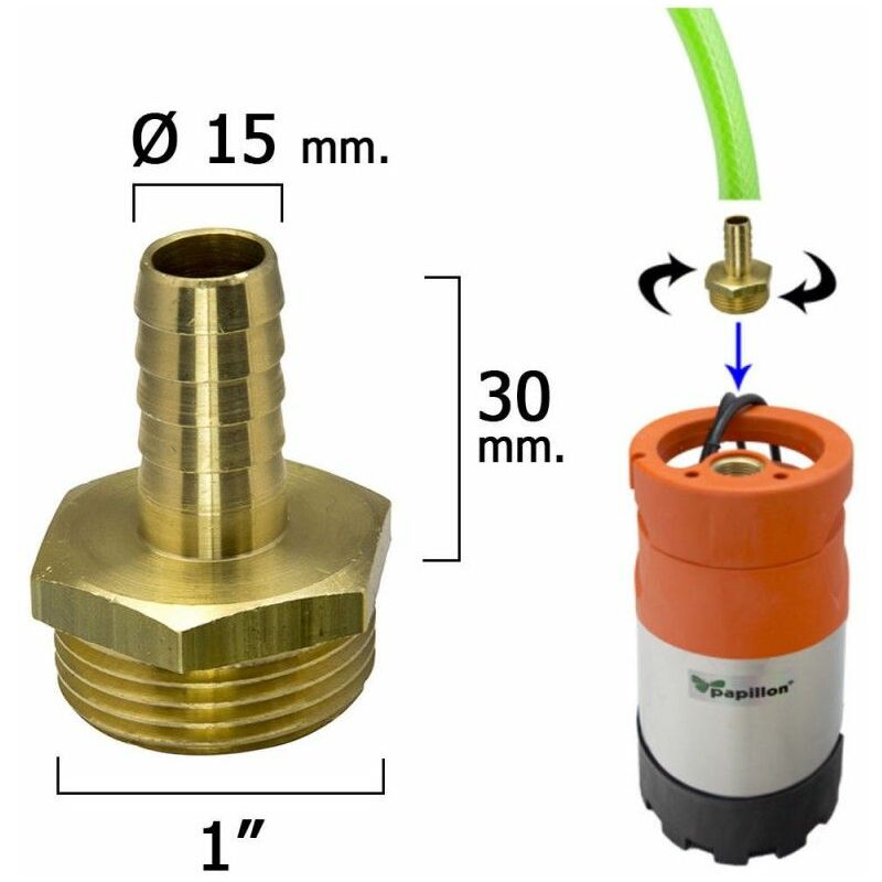 Raccordo Tubo Con Rubinetto ø 15 mm. maschio 1