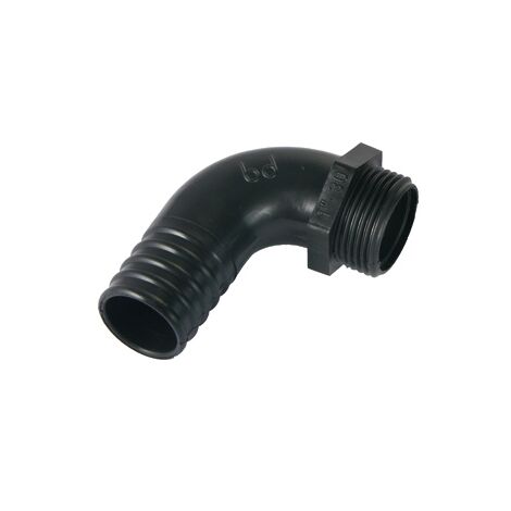 raccordo portagomma maschio curvo 1x25