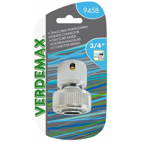 Raccordo portagomma ottone cromato 3/4 Verdemax