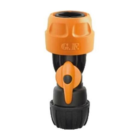 Raccordo portagomma rapido g.f. con rubinetto 3/4"