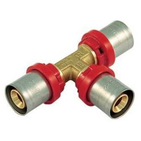 RACCORDO PRESS A T COMPACT PER MULTISTRATO 20 x 2,0 - 20 x 2,0 - 20 x 2,0