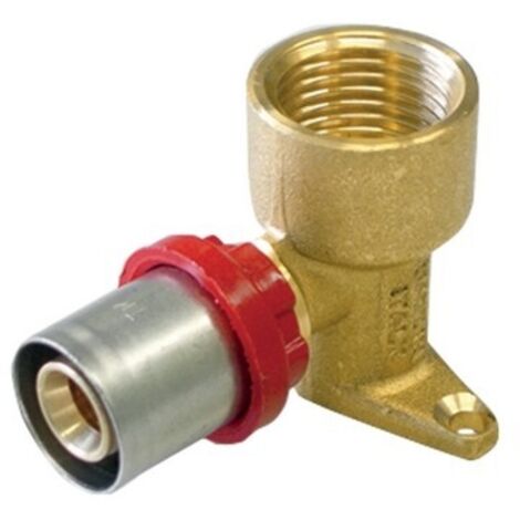 RACCORDO PRESS CURVO F CON FLANGIA COMPACT 16 X 2,0 -1/2 TIEMM