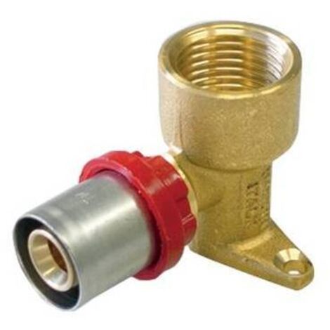RACCORDO PRESS CURVO F CON FLANGIA COMPACT PER MULTISTRATO 20 X 2,0 -1/2"