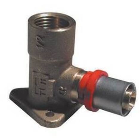 RACCORDO PRESS CURVO FEMMINA CON FLANGIA 1/2 x 14 TIEMM