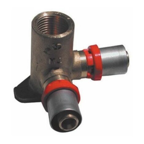 RACCORDO PRESS CURVO FEMMINA CON FLANGIA DOPPIA 1/2 x 20