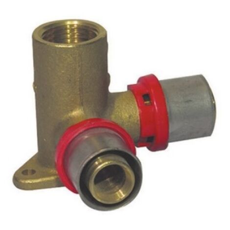 RACCORDO PRESS CURVO FEMMINA CON FLANGIA DOPPIA COLLO BASSO 1/2 x 14