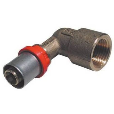 RACCORDO PRESS CURVO FEMMINA PER MULTISTRATO 3/4 x 20