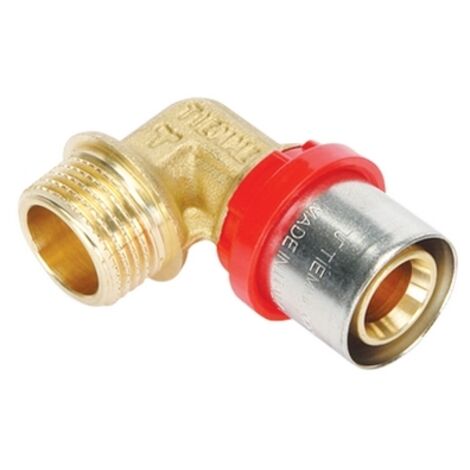 RACCORDO PRESS CURVO MASCHIO COMPACT  PER MULTISTRATO- 20 x 2,0 - 1/2- TIEMM- pezzi 1
