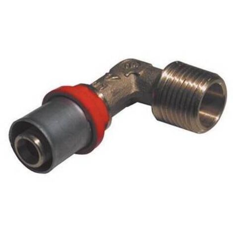 RACCORDO PRESS CURVO MASCHIO PER MULTISTRATO Misura: 1/2 x 20 -CONF