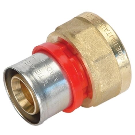 RACCORDO PRESS DIRITTO FEMMINA COMPACT  PER MULTISTRATO- 26 x 3,0 - 3/4- TIEMM- pezzi 1