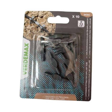 Raccordo prol. per tubo capillare 1/4" 4-6mm Verdemax