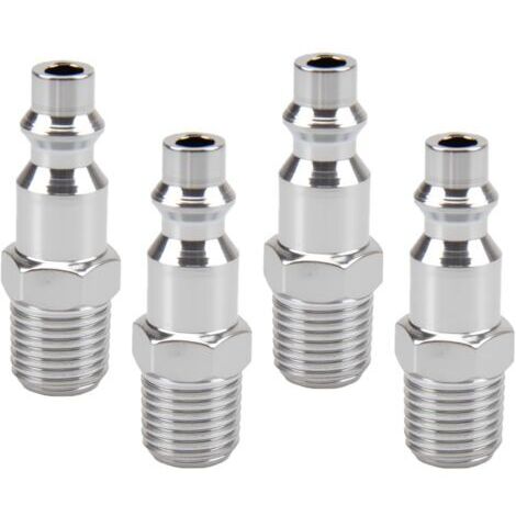 Raccordo rapido per aria compressa, 4 pezzi, raccordo rapido maschio americano da 1/4", ugello per compressore d'aria americano per aria compressa e raccordo per tubo del compressore, raccordo pneumat