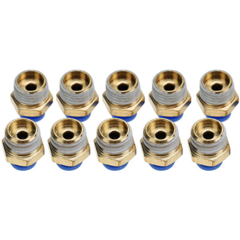 Raccordo rapido pneumatico per tubo dell'aria da 4 mm, filettatura esterna, connettore a innesto dritto (PC4-2, confezione da 10)