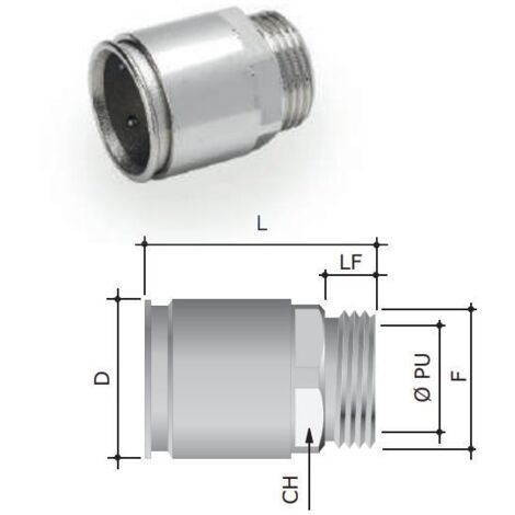 Raccordo Rapido tubo ø16 - M. M16