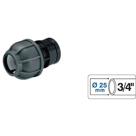 RACCORDO SINGOLO FEMMINA 3/4 UNIFLEX SFUSO NERO 824600