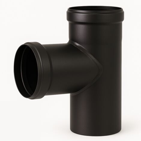 Raccordo t scarico fumi stufa pellet 90° diametro 80 mm spessore 1,2 mm