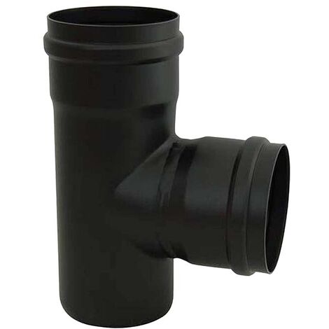 Raccordo tee 90° mf monoparete, Ø 80 mm, colore nero