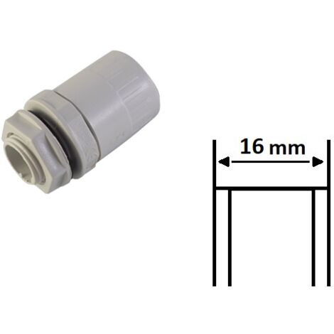 Raccordo tubo rigido scatola passo metrico tenuta stagna Ø 16 20 25 32 mm IP65 in PVC grigio collegamento cassetta  16 mm