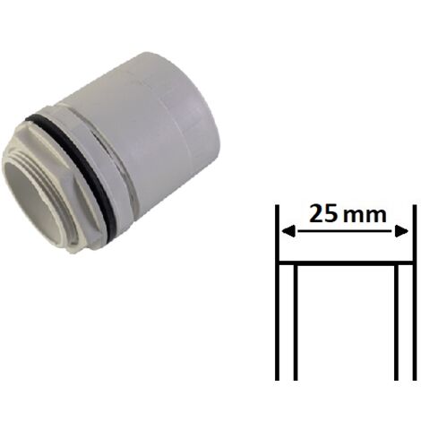 Raccordo tubo rigido scatola passo metrico tenuta stagna Ø 16 20 25 32 mm IP65 in PVC grigio collegamento cassetta  25 mm